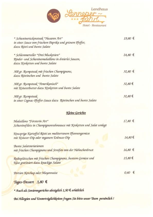 Mittagskarte Seite 2